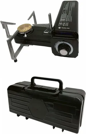 Prolinemax Black Portable Folding Single Burner Butane Stove 7,250 BTU Foldable Camping Stove