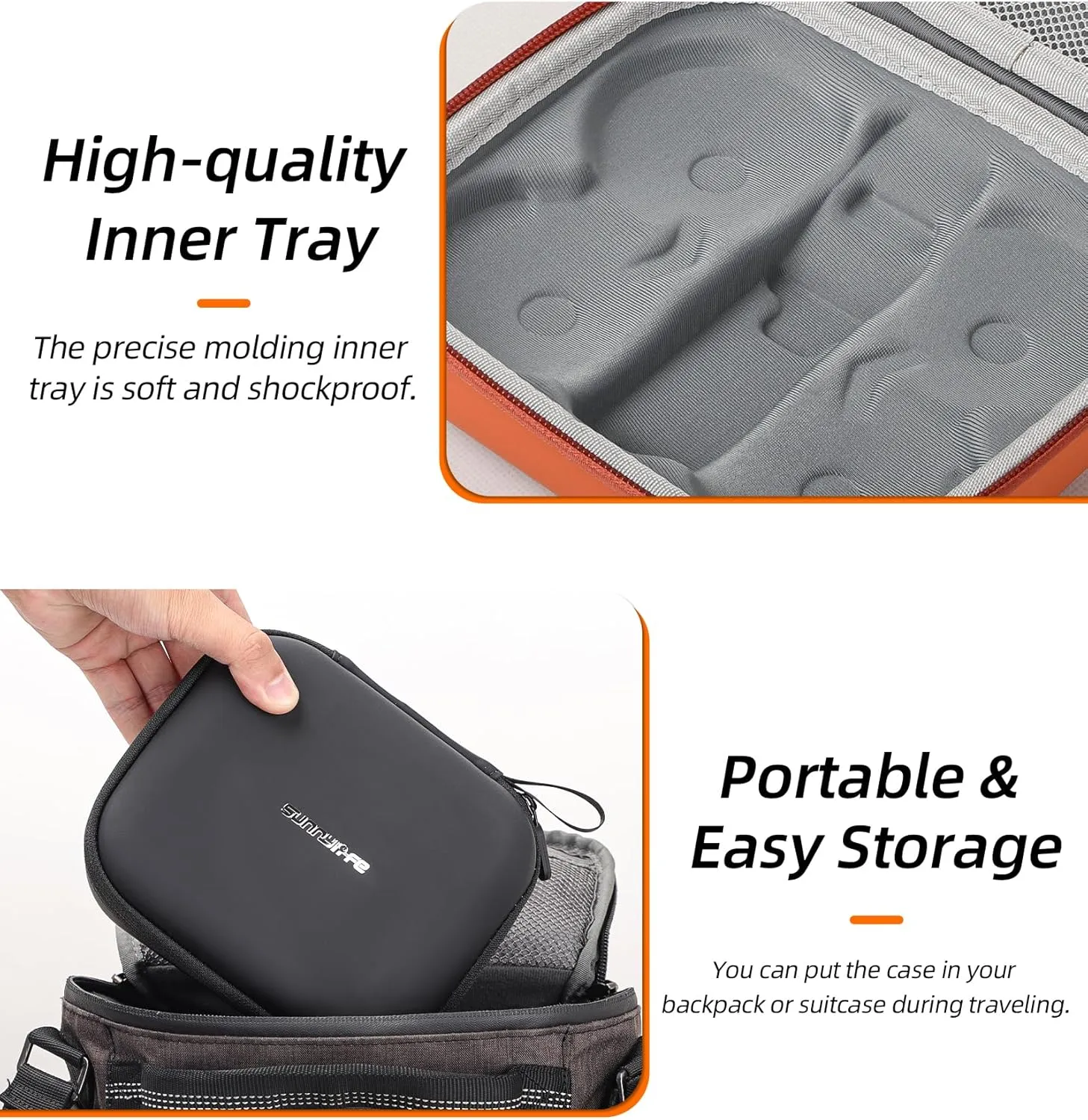 Protective Case for DJI Neo Storage Bag Waterproof Portable Mini Travel Carrying Case Accessory for DJI NEO Drone (ORANGE)