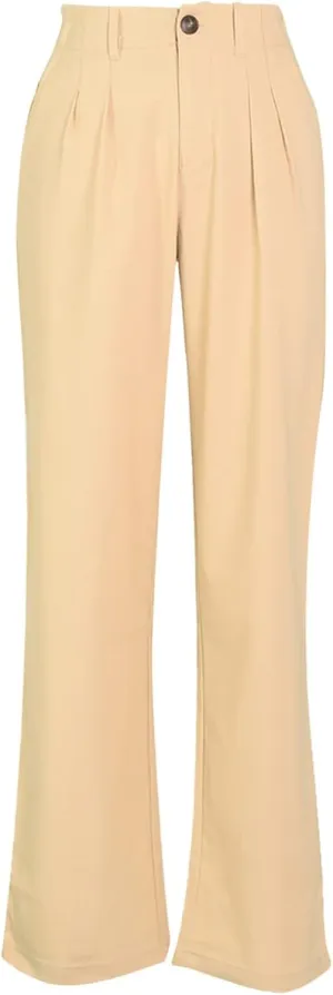PTOLOCIF Womens Casual Cotton Linen Pants Wide Leg Casual Palazzo Pants Cotton Linen Lounge Beach Summer Pant with Pockets