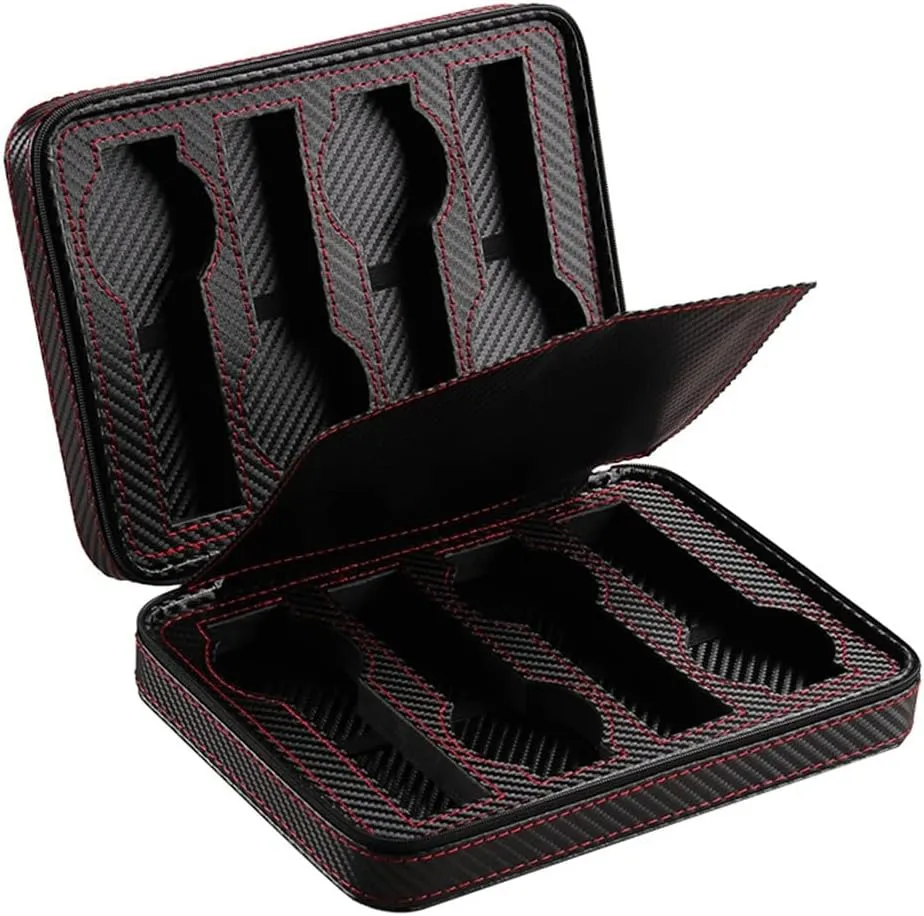 PU Leather Watch Box Case Carbon Fiber Travel Portable Storage Box Casket Gifts Boxes Watches Organizer Collection