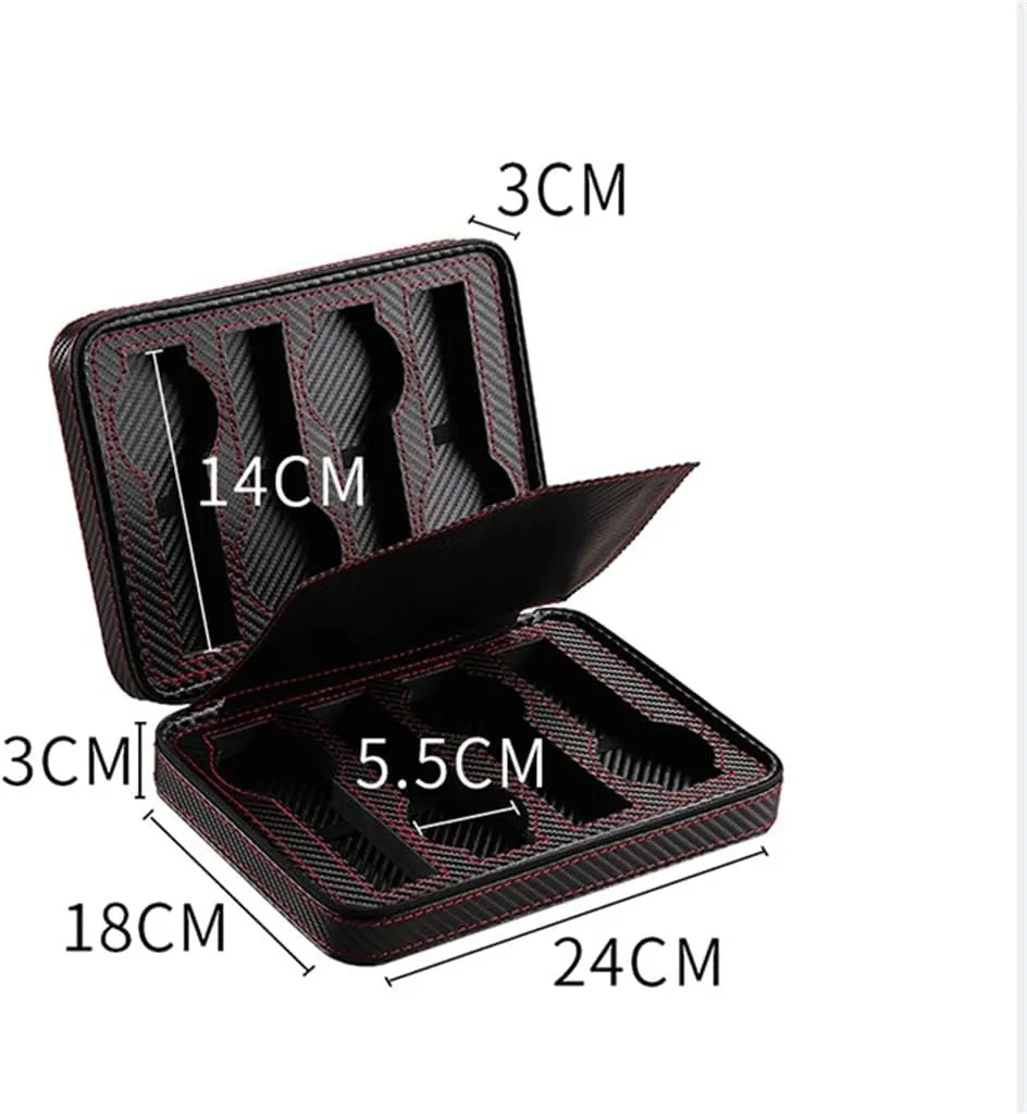 PU Leather Watch Box Case Carbon Fiber Travel Portable Storage Box Casket Gifts Boxes Watches Organizer Collection