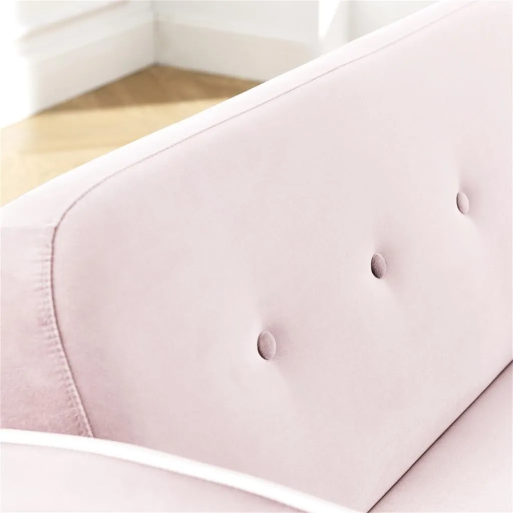 Pull Out Sleep Velvet Sofa Bed 2 Seater Loveseats Sofa，Couch with Side Pockets, Adjsutable Backrest(E)