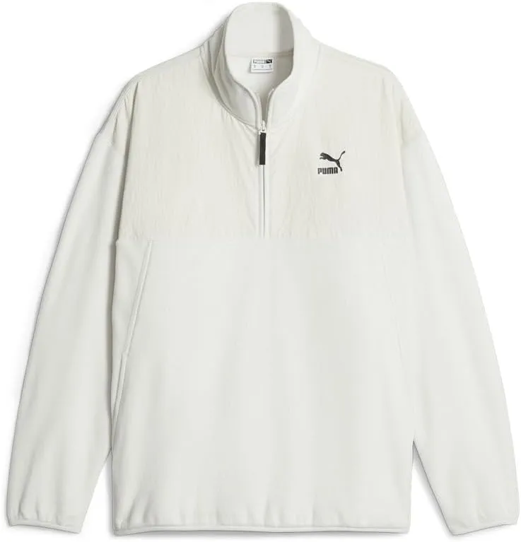 PUMA Mens Classics Utility Half Zip Jacket Athletic Outerwear Casual Half Zip Pockets - Grey - Size S