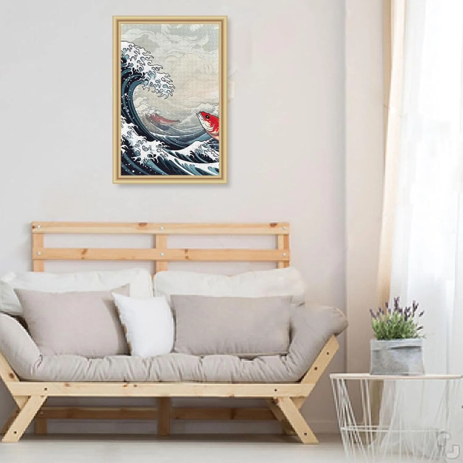 Puzzles for Adults 500 Piece Japanese Ukiyo-e Wave Fish Jigsaw Puzzles for Kids Toy Game Gift 202b1416