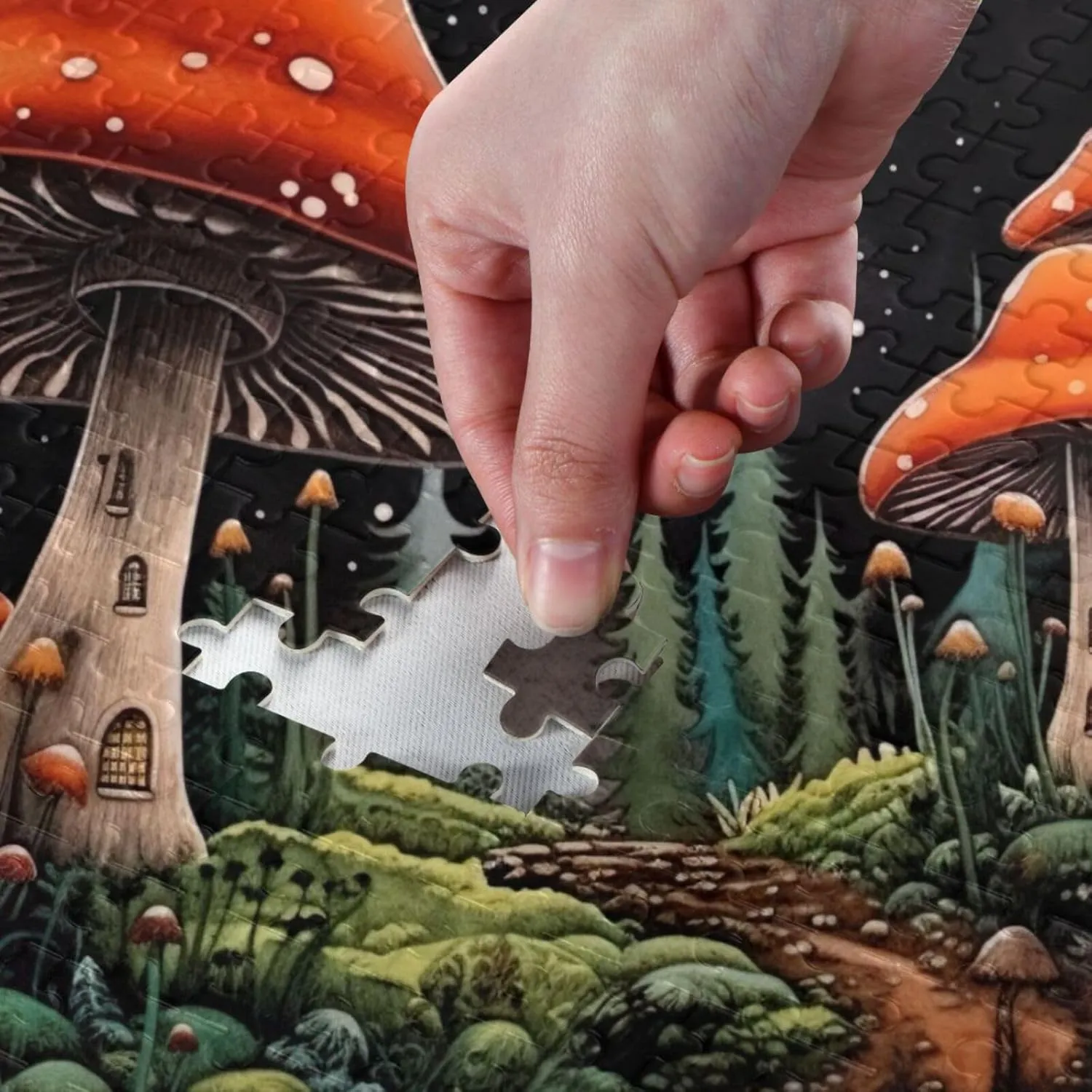 Puzzles for Adults 500 Piece Mushroom Forest Fantasy Jigsaw Puzzles Kids Toy Game Gift 202a0133