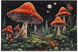 Puzzles for Adults 500 Piece Mushroom Forest Fantasy Jigsaw Puzzles Kids Toy Game Gift 202a0133