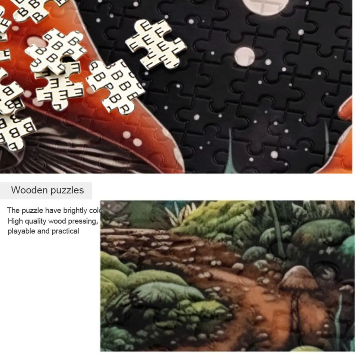 Puzzles for Adults 500 Piece Mushroom Forest Fantasy Jigsaw Puzzles Kids Toy Game Gift 202a0133