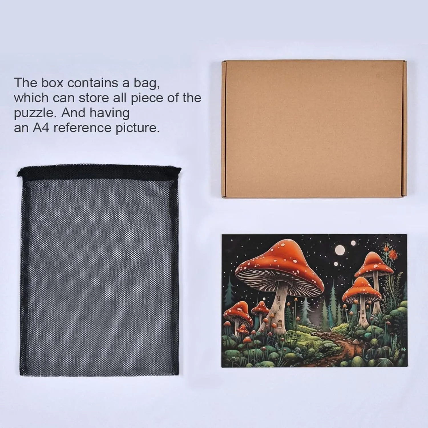 Puzzles for Adults 500 Piece Mushroom Forest Fantasy Jigsaw Puzzles Kids Toy Game Gift 202a0133