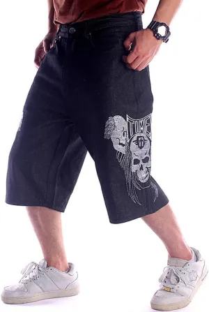 QBO Men's Cool Shorts Washed Jeans Denim Baggy Shorts
