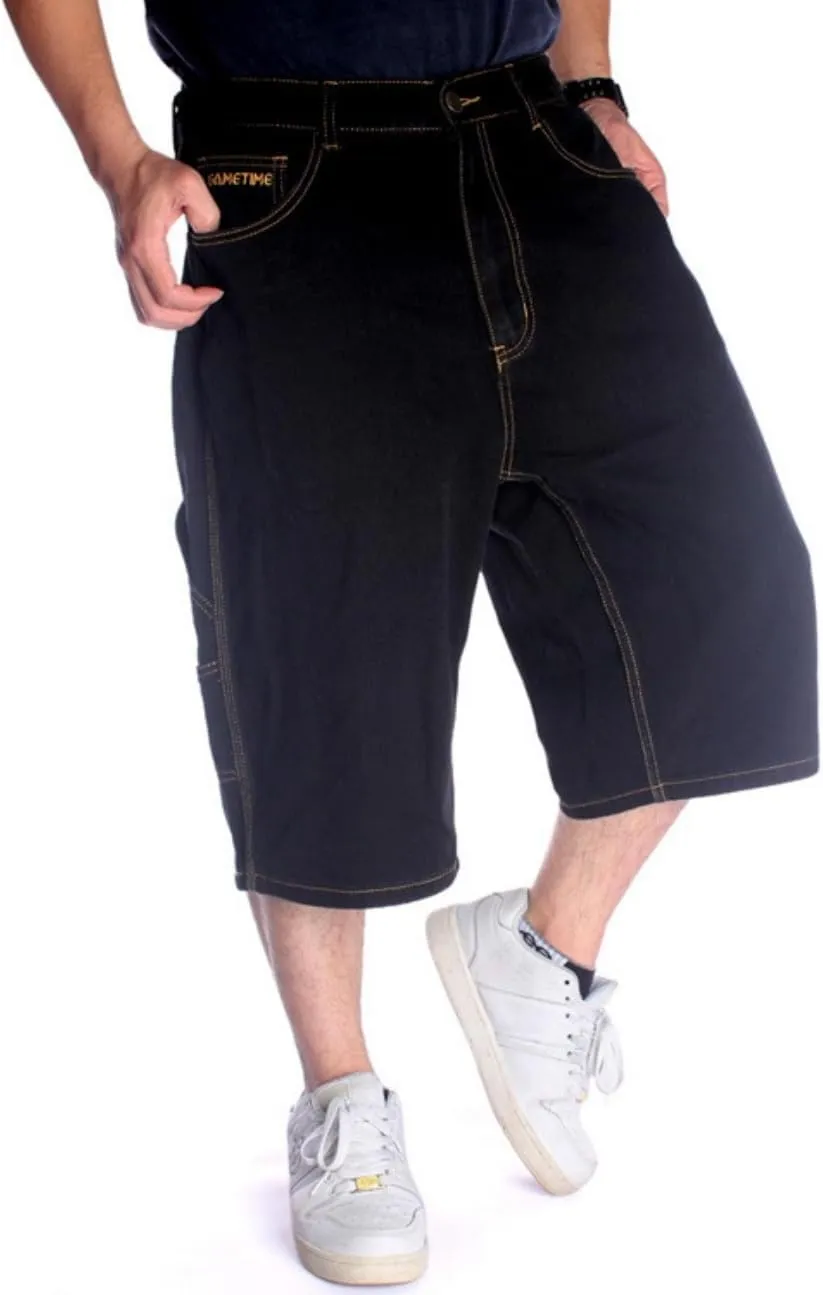 QBO Men's Cool Shorts Washed Jeans Denim Baggy Shorts