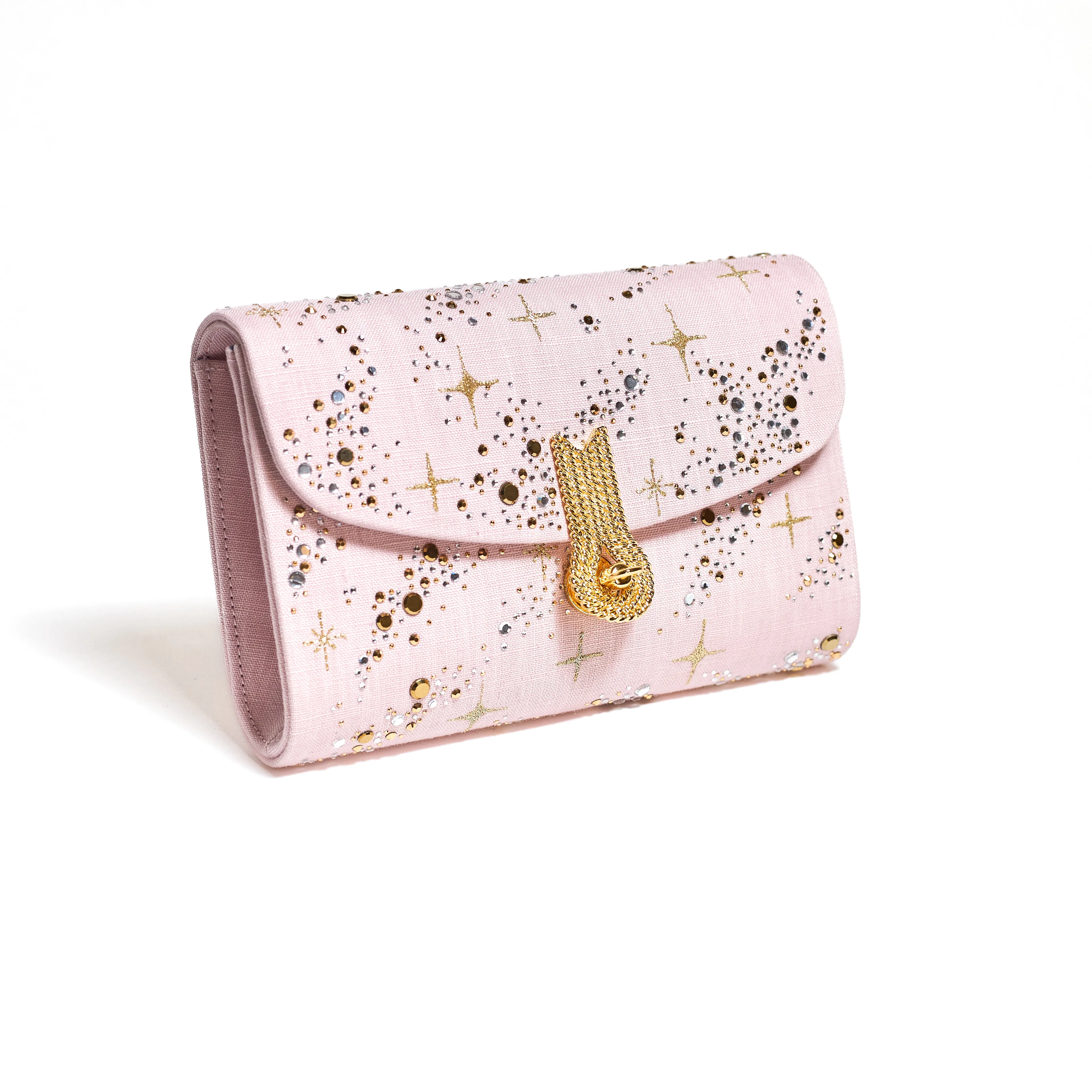 QUEEN MID CONSTELLATIONS LINEN ROSA