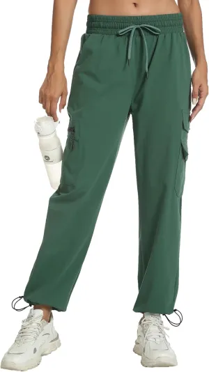 Quick Dry Women's Cargo Pants with Pockets Lightweight Hiking Joggers for Workout Athletic Casual Outdoor Camping