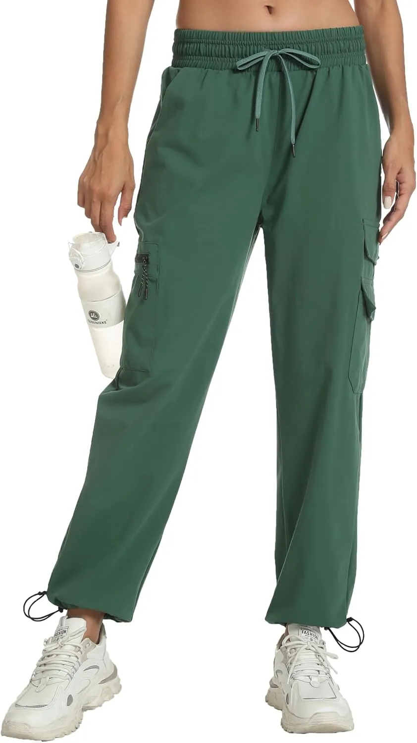 Quick Dry Women's Cargo Pants with Pockets Lightweight Hiking Joggers for Workout Athletic Casual Outdoor Camping