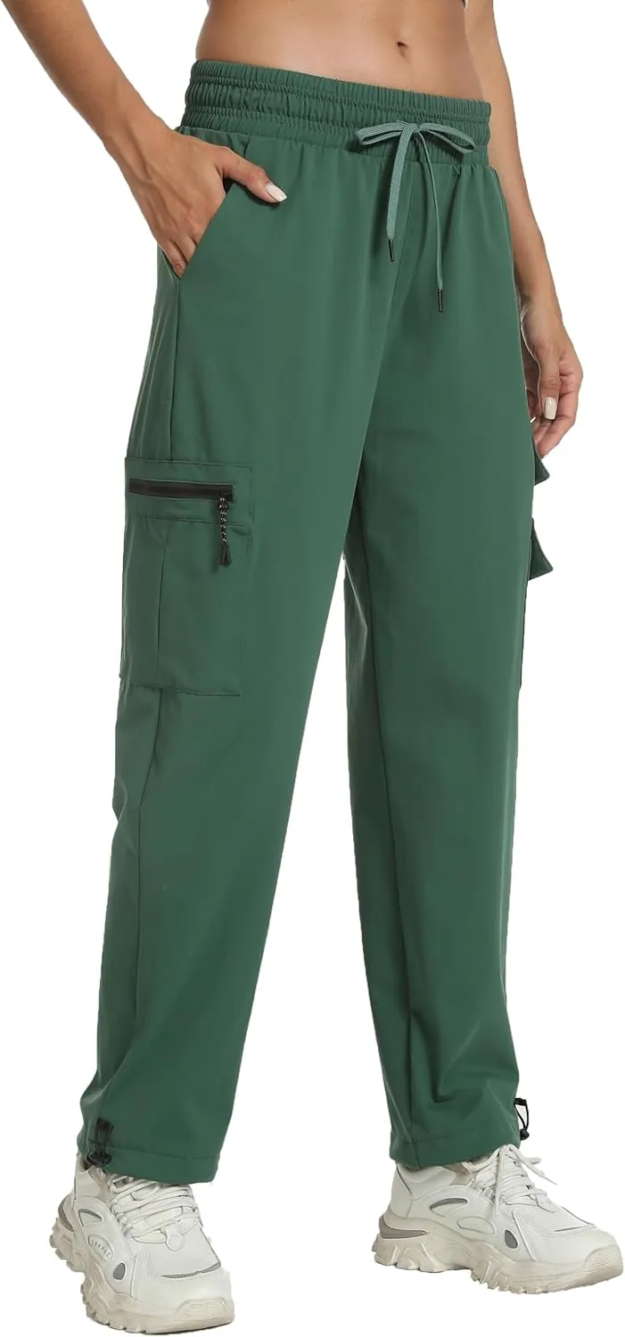 Quick Dry Women's Cargo Pants with Pockets Lightweight Hiking Joggers for Workout Athletic Casual Outdoor Camping