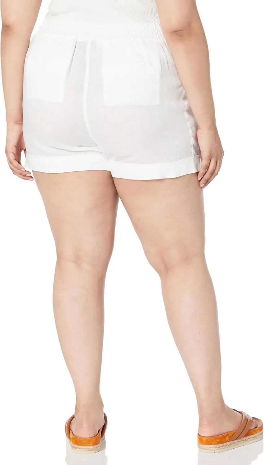 Rafaella Women's Seamed Linen Drawstring Short