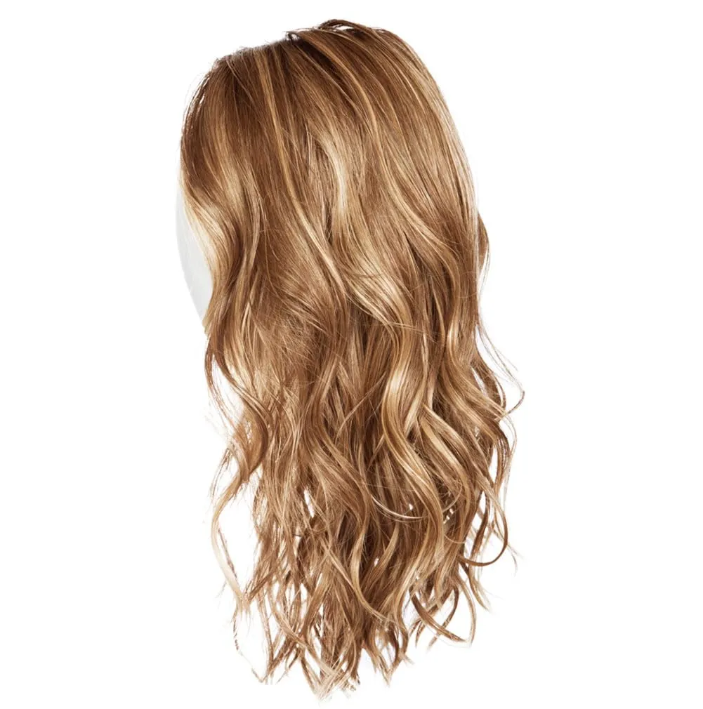 Raquel Welch Selfie Mode Wig with Long Wavy Layers, Memory Cap lll and Lace Front, Average Cap Size, RL16/88 Pale Golden Honey