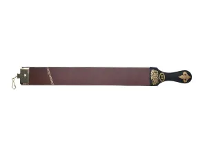 Razor Strop Blade Sharpener, Top Grain Cowhide, 2.5 x 23 Inch, Brown, IRS127