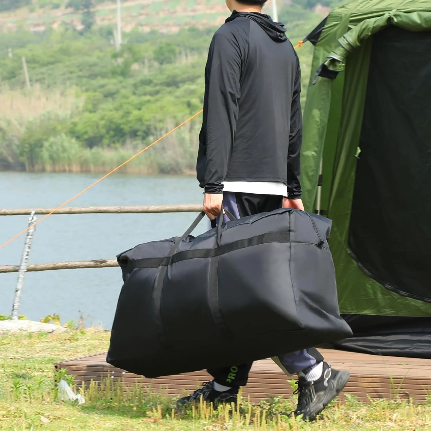 REDCAMP Foldable Travel Bag, Large Sports Bag, 75L/96L/100L, Lightweight Waterproof Tote Bag