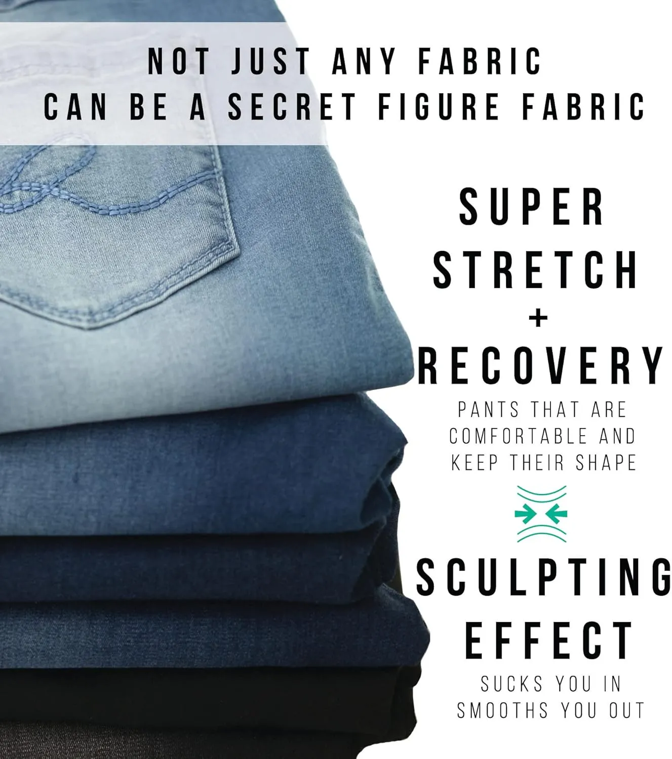 REKUCCI Women’s Ease into Comfort Pull-On Stretch Denim Skirt – Soft Jean Fabric, Flattering Slim Fit, All-Day Comfort