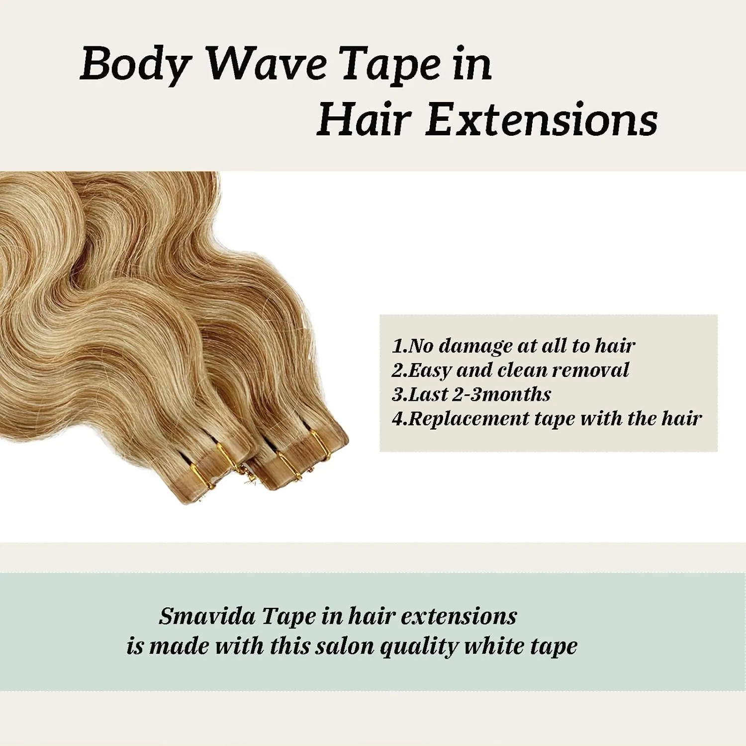 Remy Hair Extensions Strawberry Blonde to Bleach Blonde Tape ins Extensions 30grams/20pcs Soft Straight Fine Blonde Highlights Tape-in Remy Human Hair Pieces(#27/613, 16")