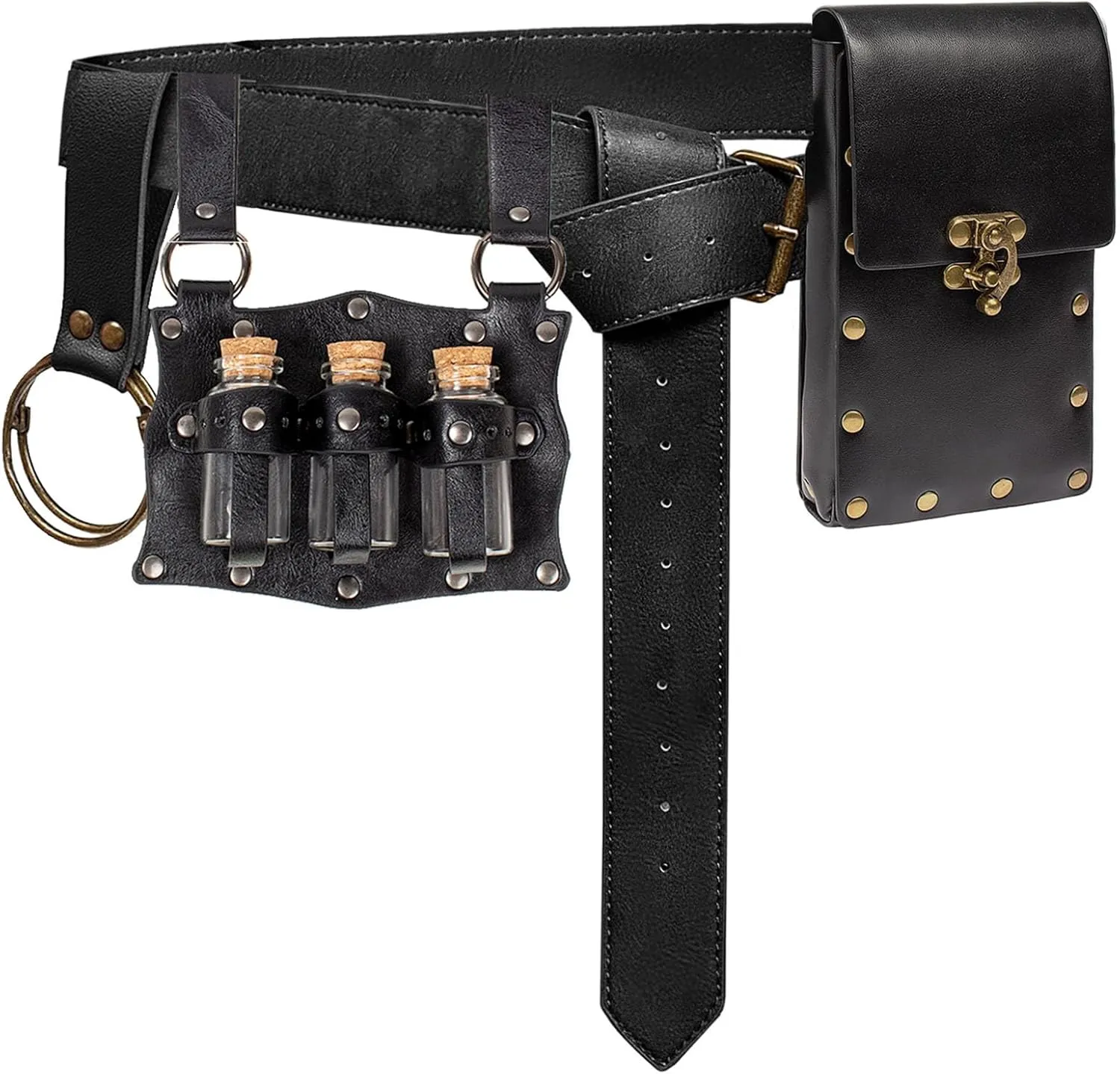 Renaissance Costume Accessories Casual Belt Pouch Fanny Pack Potion Bottle Skirt Hike Set Medieval Festival Halloween