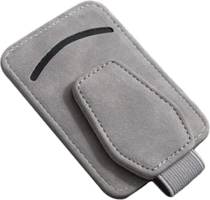 Retro glasses case,Visor Sunglasses Holder Clip, Clip Car Sunglasses Holder, Sunglass Holder Double Clip, Auto Interior Accessories, Magnetic(Gray)