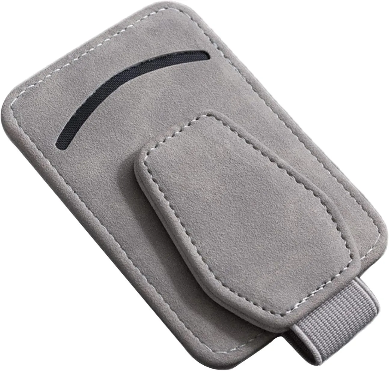 Retro glasses case,Visor Sunglasses Holder Clip, Clip Car Sunglasses Holder, Sunglass Holder Double Clip, Auto Interior Accessories, Magnetic(Gray)