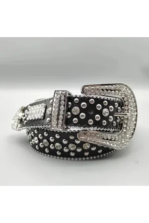 Rhinestone Rivet Denim Y2K Style Belt