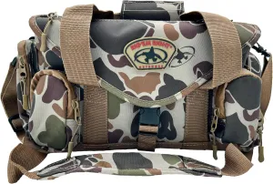 Rig'em Right Waterfowl Standard Shell Shocker Blind Bag with Sunglass Case, Drink Holder, and Ammo Compartment in Brown Camo