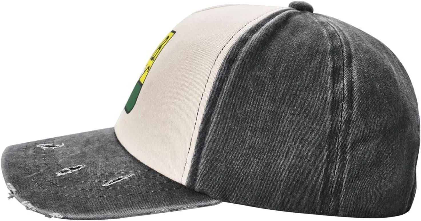 Rionegro Águilas Washed Cowboy Baseball Cap Denim Hat Snapback Hat Black and White Cap for Men Women