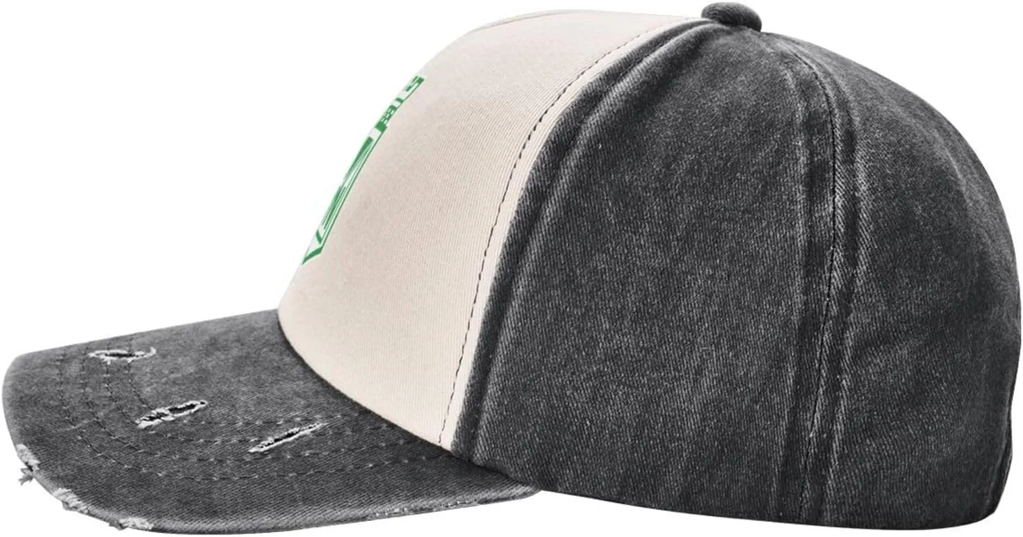 Rionegro Águilas Washed Cowboy Baseball Cap Denim Hat Snapback Hat Black and White Cap for Men Women