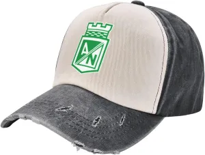Rionegro Águilas Washed Cowboy Baseball Cap Denim Hat Snapback Hat Black and White Cap for Men Women