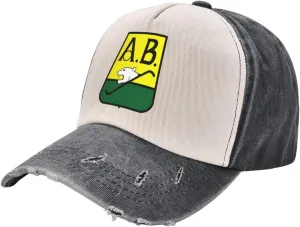 Rionegro Águilas Washed Cowboy Baseball Cap Denim Hat Snapback Hat Black and White Cap for Men Women