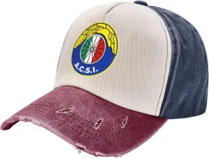 Rionegro Águilas Washed Cowboy Baseball Cap Denim Hat Snapback Hat Navy and Red Cap for Men Women