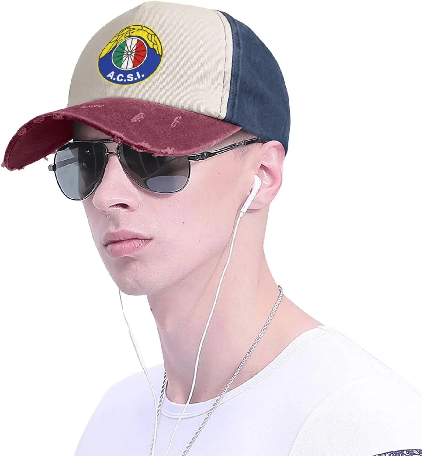 Rionegro Águilas Washed Cowboy Baseball Cap Denim Hat Snapback Hat Navy and Red Cap for Men Women