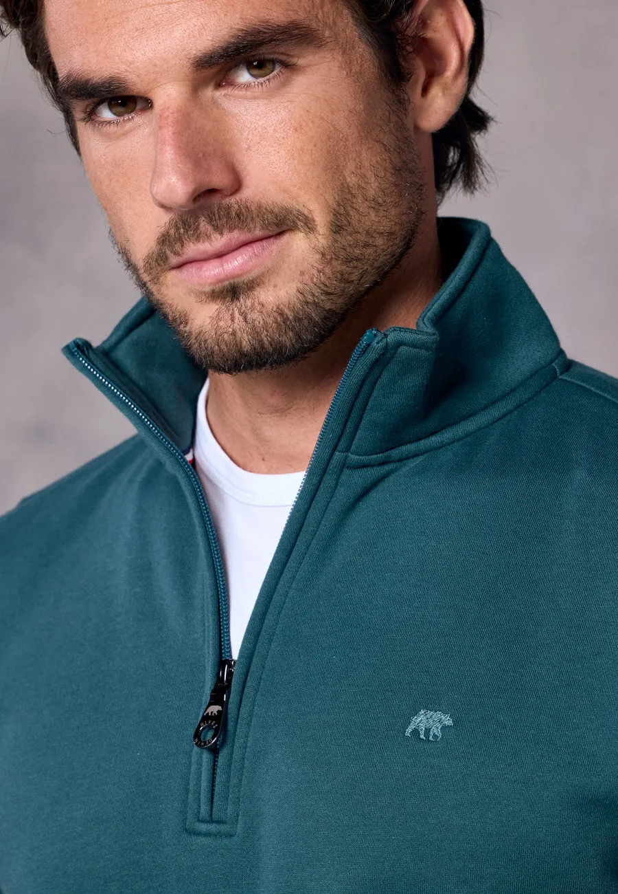 Rivet & Denim 1/4 Zip Flux Knit | Aqua