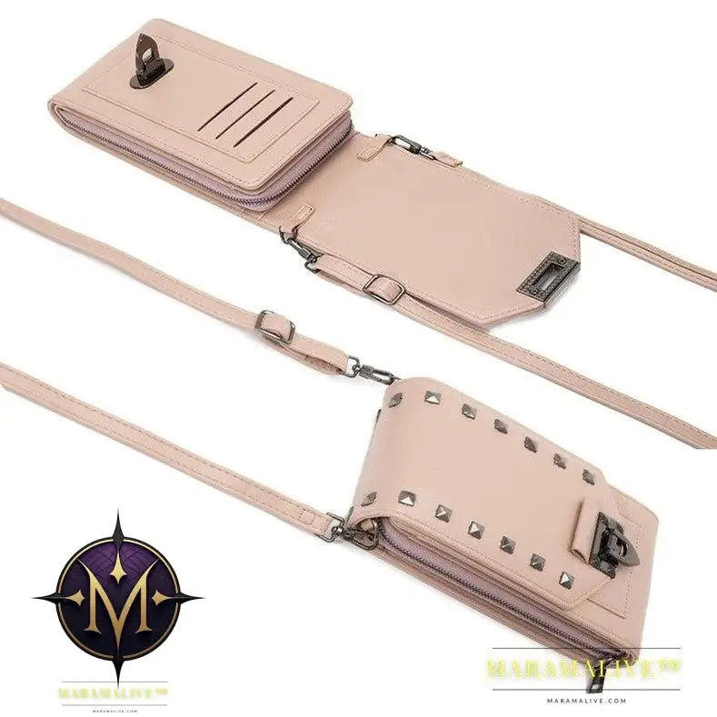 Rivet Design Shoulder Bags Mobile Phone Handbag Solid Color Crossbody Bags Women
