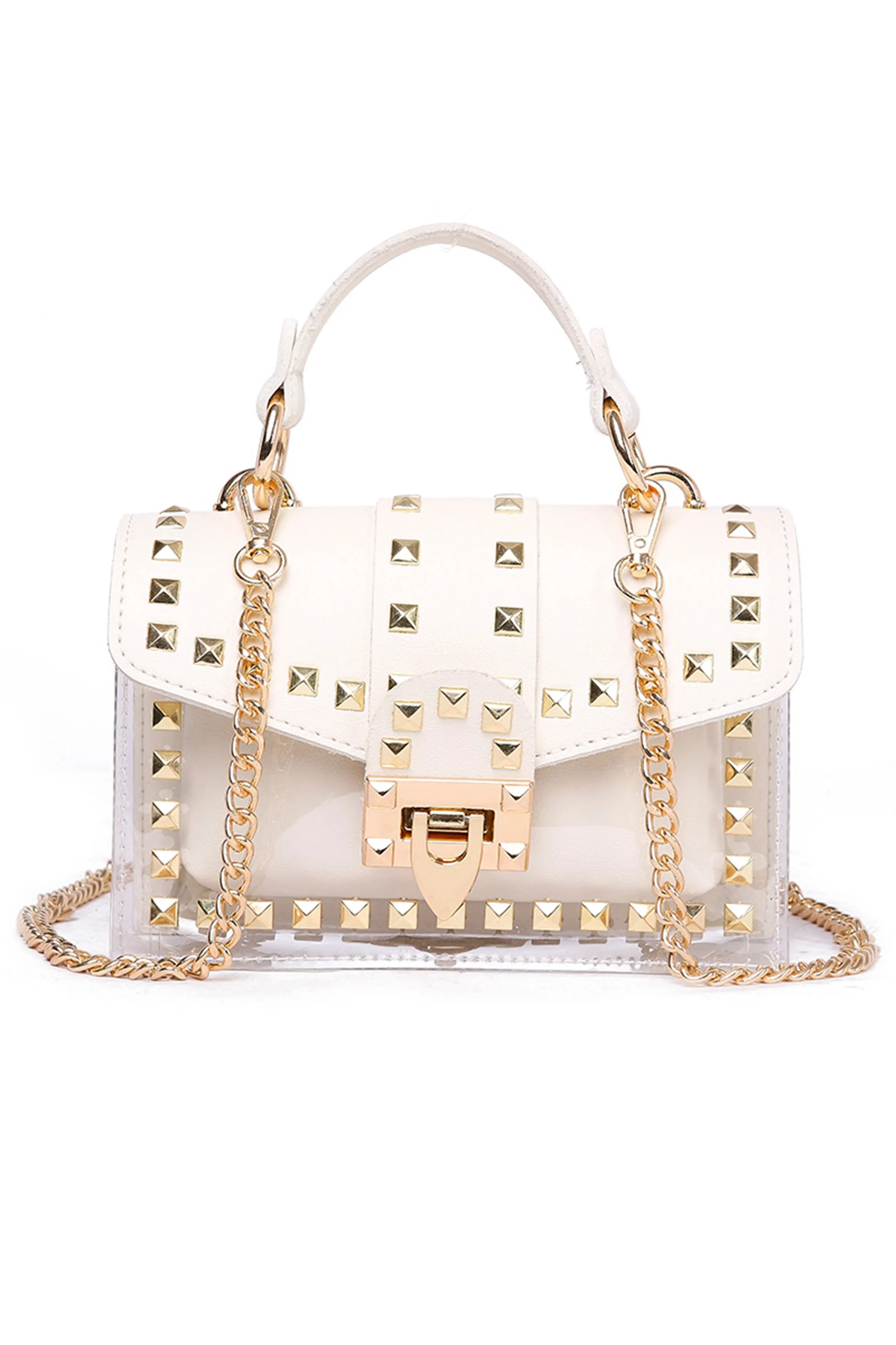 Rivet Transparent Crossbody Bags HB0914