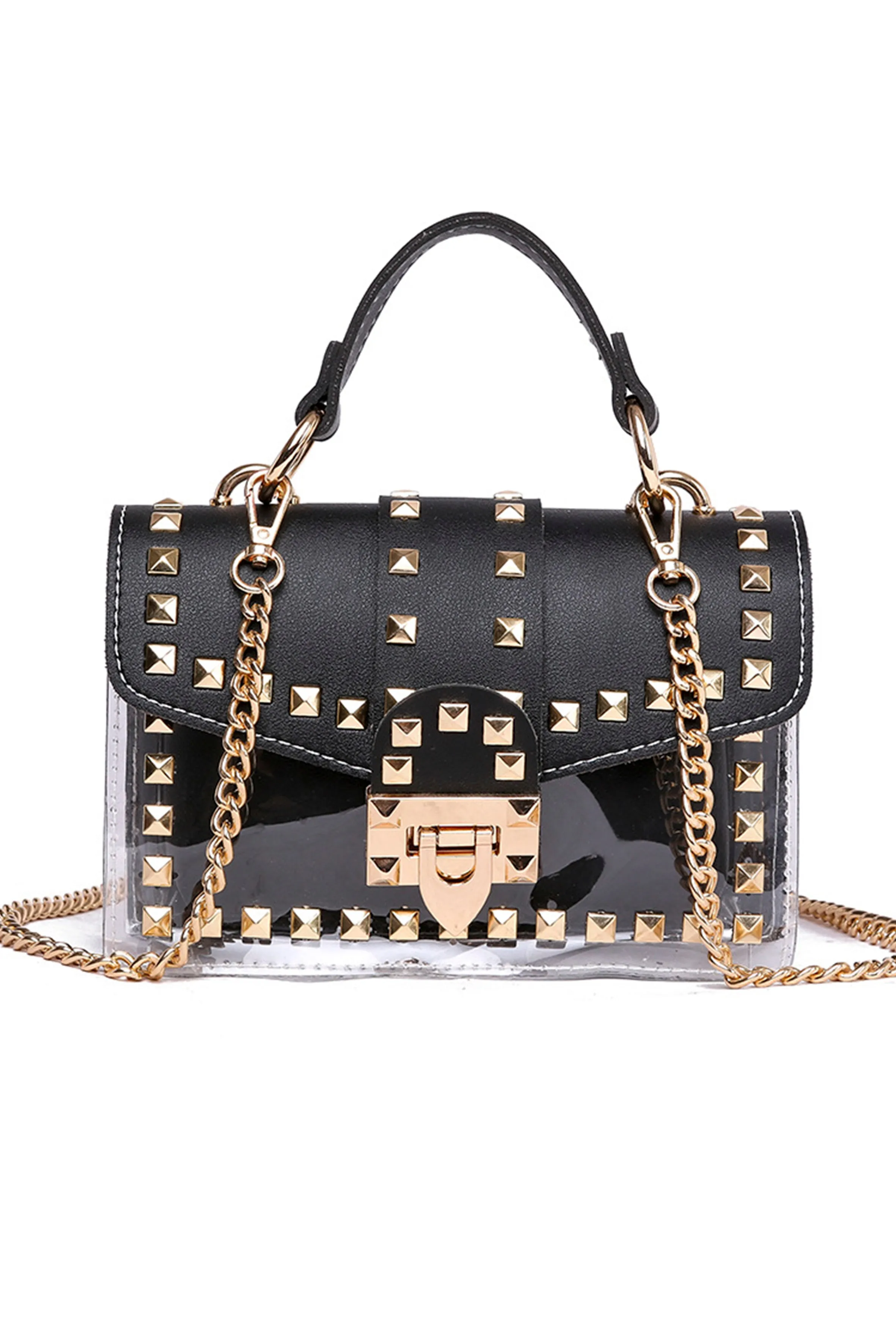 Rivet Transparent Crossbody Bags HB0914