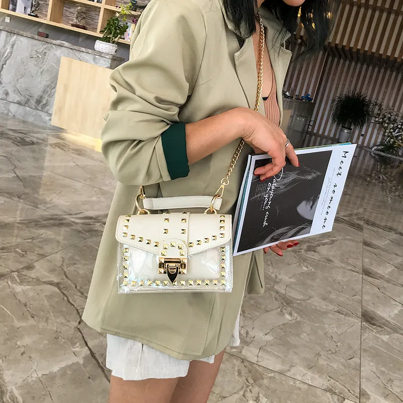 Rivet Transparent Crossbody Bags HB0914
