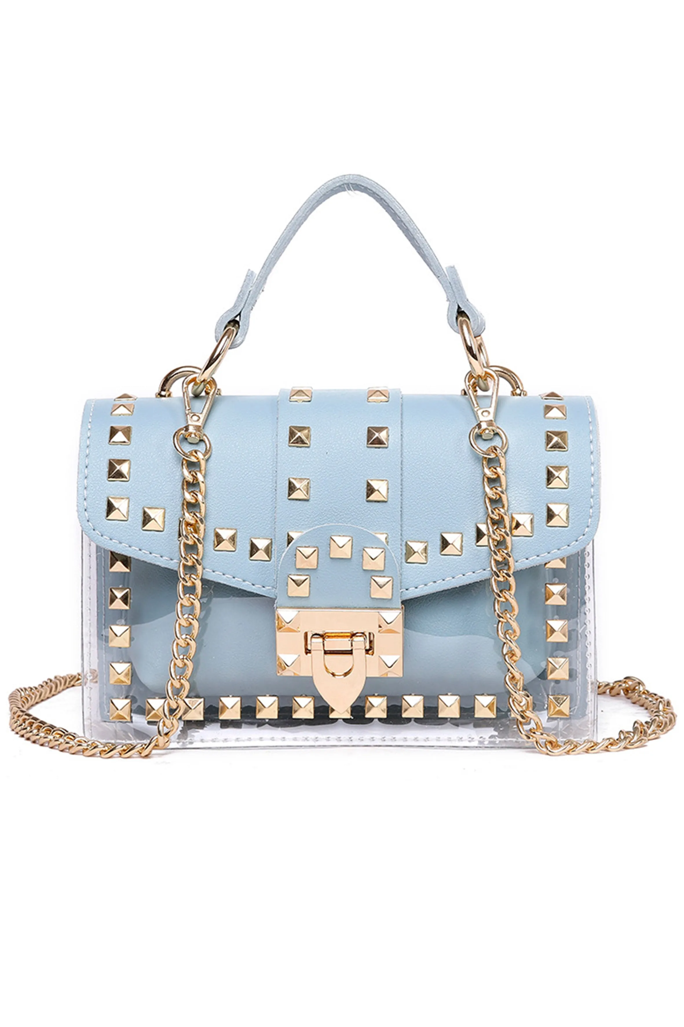 Rivet Transparent Crossbody Bags HB0914