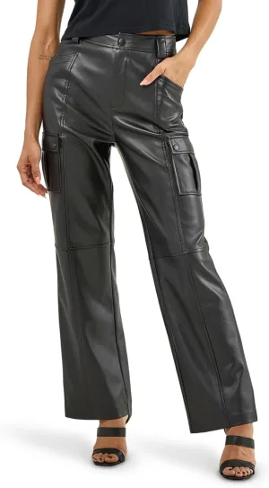 Rock & Republic Women's Vegan Leather Cargo Pant