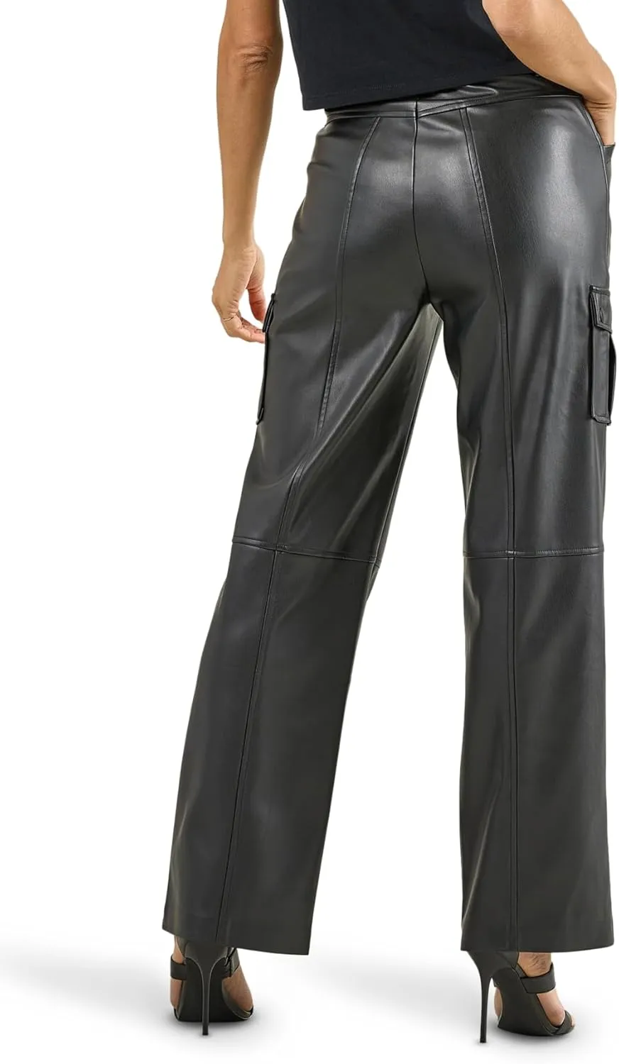 Rock & Republic Women's Vegan Leather Cargo Pant