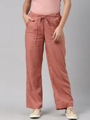 Rust Linen Cargo Pants