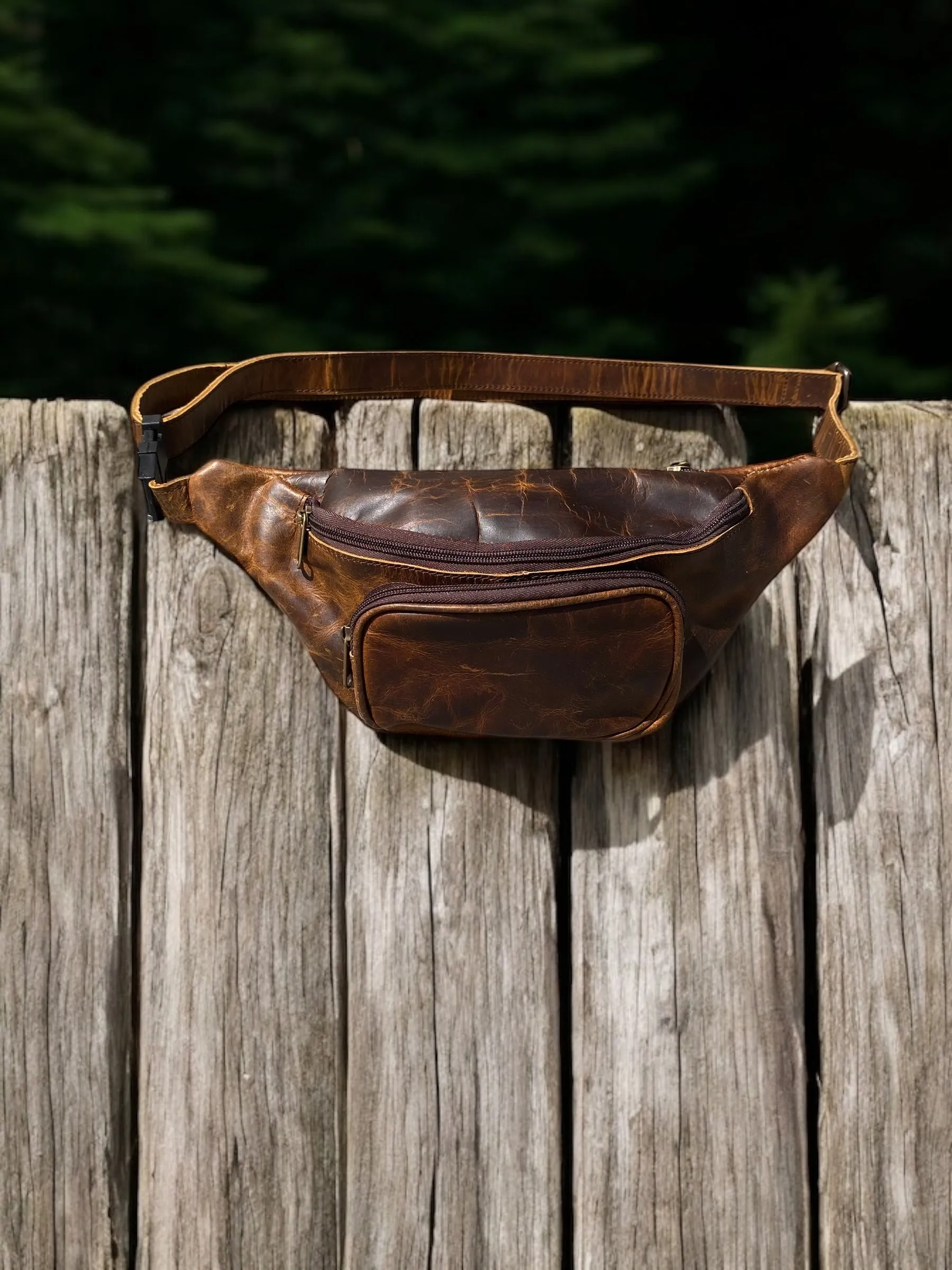 Rustic Leather Fanny Pack