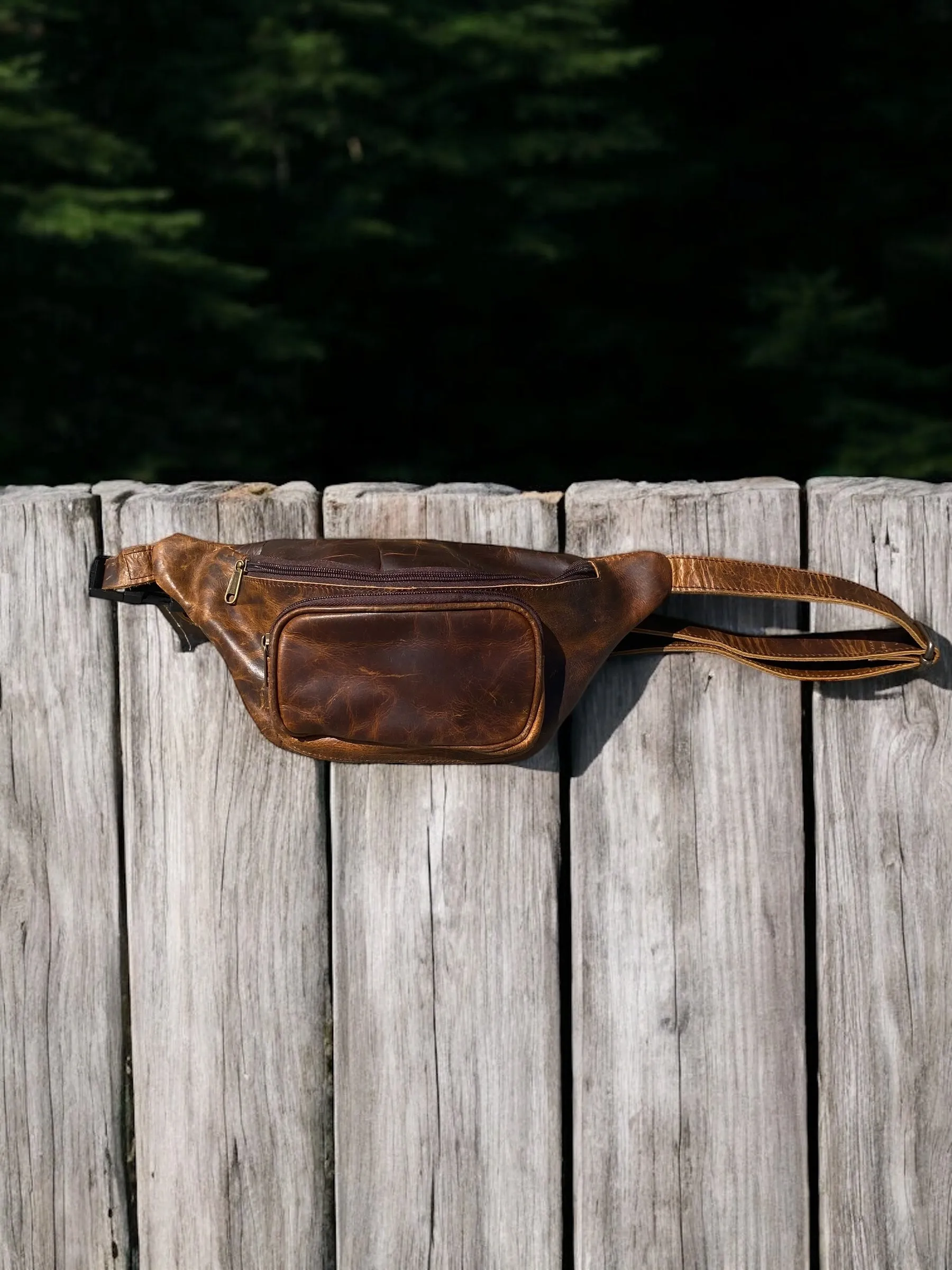 Rustic Leather Fanny Pack