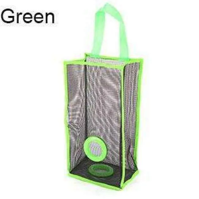 Rynx | Hanging Mesh Waste Bag Organizer Dispenser Reusable Shopping Bag Holder Wall Mount Kitchen Net Waste Bag Storage