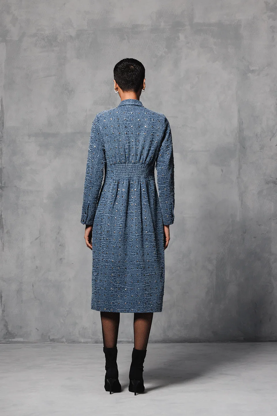 SANIA MIRZA IN OUR WASHED DENIM STUDDED TRENCH