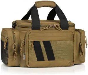 Savior Equipment Specialist Series Tactical Triple Pistol Shooting Range Hunting Duffle Bag Gun Carrying Case, Rigid Compartment Frame, Lockable Zippers, 3 Handgun Sleeves & Shoulder Strap Included