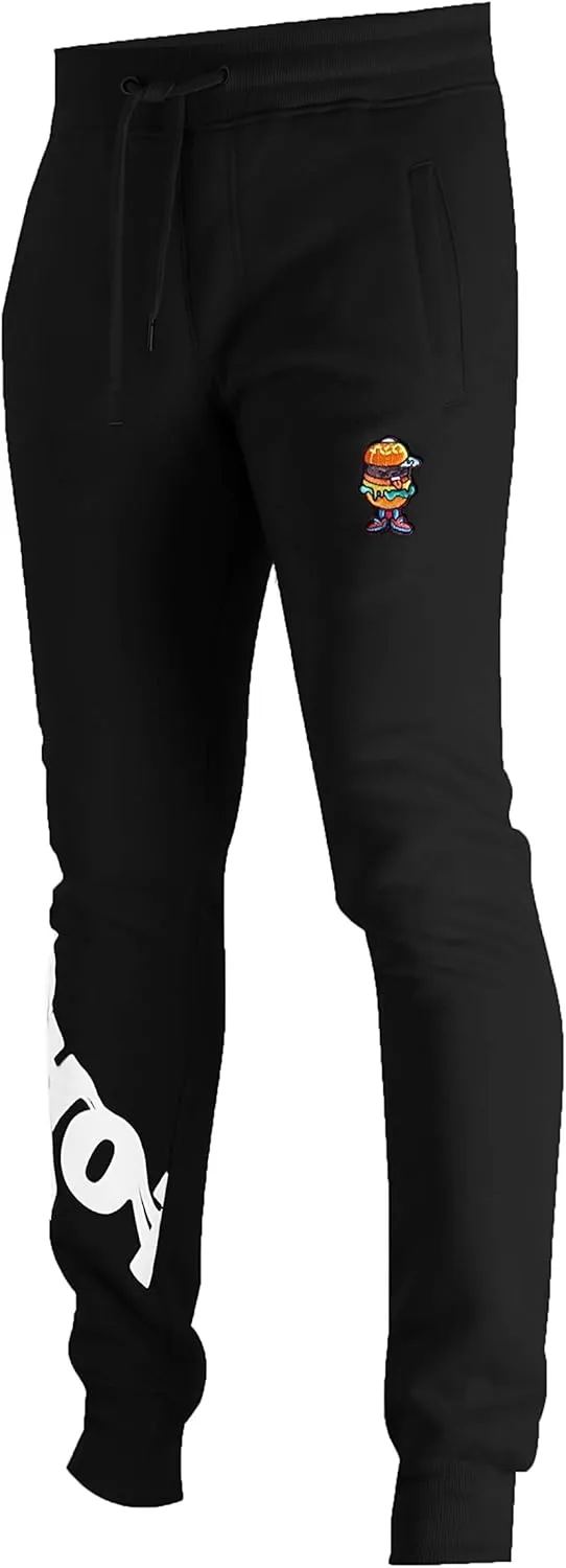 SCREENSHOT Mens Hip Hop Premium Classic Fit Urban Fleece Pants - Street Fashion Sweatpants Ribbed Wasteband with Drawstring